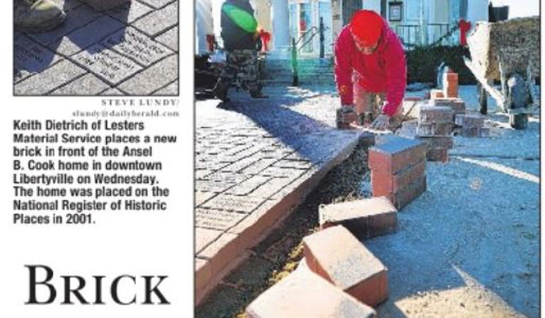 Lesters Material Service Replaces Paver Bricks on National Register of Historic Places Home