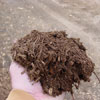double processed aged hardwood shredded mulch